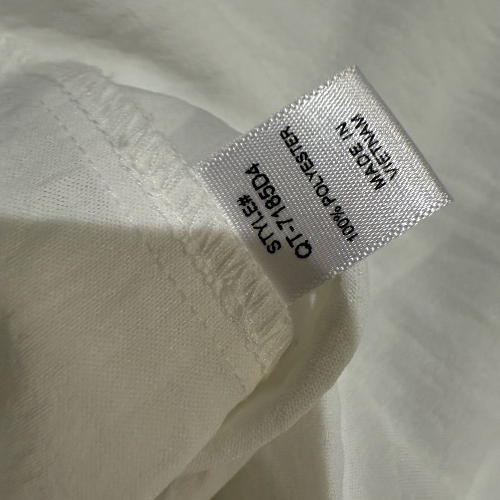 White Ruffle Sleeve V-Neck Top - Picture 5 of 9
